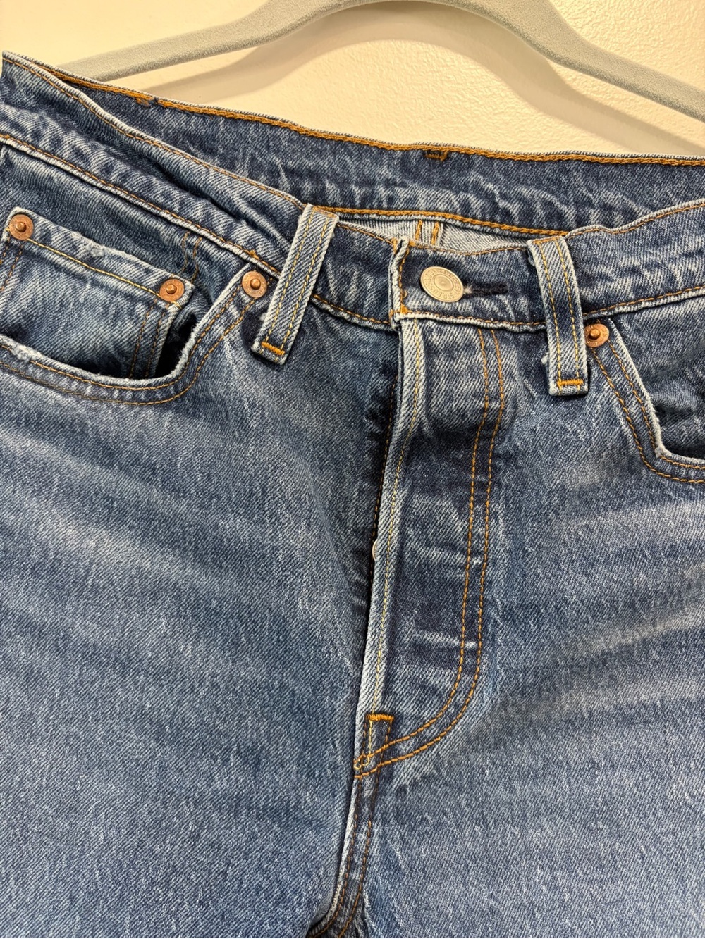 Levi's Women's Straight Leg Jeans - Blue - Picture 2 of 6
